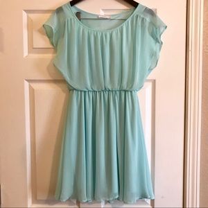 🦄3for$20•Lush Mint Chiffon Dress